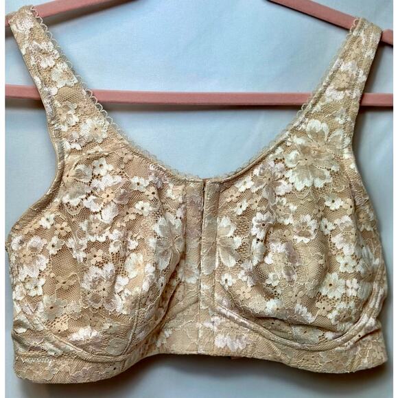 Body by Victoria Lace Mastectomy Bra Purest Pink Lace Overlay XL - Picture 3 of 16